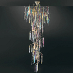 Люстра с голубыми и прозрачными подвесками в форме капель Blue Drop Chandelier варинант исполнения - 2 | Loft Concept в Костроме