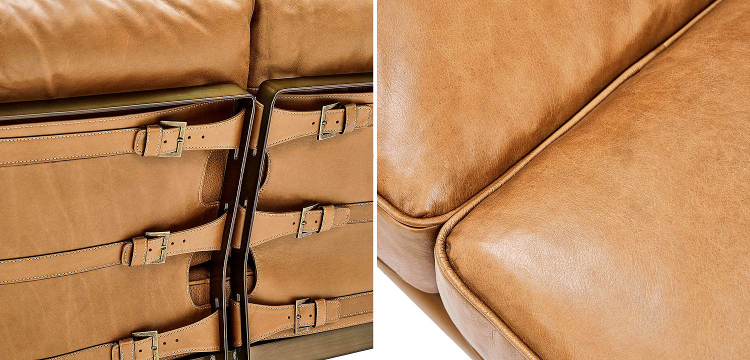 Диван кожаный Didier Beige Leather Sofa Диван кожаный Didier Beige Leather Sofa - Loft-Concept в Костроме