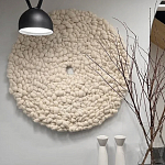 Панно на стену из шерсти мериноса Белый Круг  варинант исполнения - 3 | Loft Concept в Костроме