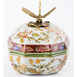 Фарфоровая шкатулка с бронзовой стрекозой Eden Garden варинант исполнения - 3 | Loft Concept в Костроме