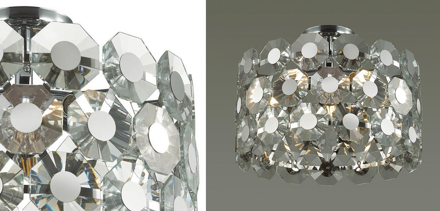 Потолочный светильник Crystal Octagons Chrome Потолочный светильник Crystal Octagons Chrome - Loft-Concept в Костроме