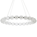 Светодиодная кольцевая люстра с круглыми плафонами Crystal Globule Chandelier Chrome варинант исполнения - 3 | Loft Concept в Костроме