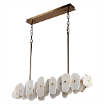 Подвесной светильник с фигурными элементами из белого алебастра Cryptocrystalline Stone варинант исполнения - 5 | Loft Concept в Костроме