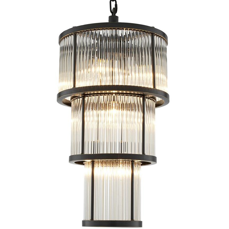 Люстра Chandelier Avery Bronze Темная бронза Прозрачное Стекло Люстра Chandelier Avery Bronze Темная бронза Прозрачное Стекло в Костроме | Loft Concept