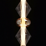 Подвесной светильник с вертикальной композицией из прозрачных и янтарных стеклянных шаров и ромбов Gabriel Scott Luna варинант исполнения - 15 | Loft Concept в Костроме