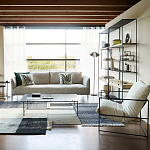 Металлический стеллаж с деревянными полками и ящиками Menzie Metal Wood Rack варинант исполнения - 4 | Loft Concept в Костроме