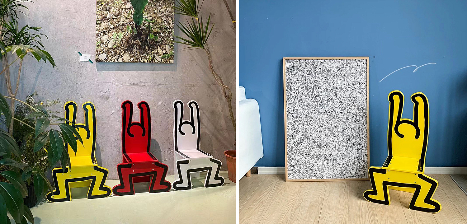 Детский стул Chaise Keith Haring Dancer Vilac Желтый Детский стул Chaise Keith Haring Dancer Vilac Желтый - Loft-Concept в Костроме