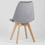 Стул с мягким велюровым сиденьем Arvika Grey варинант исполнения - 5 | Loft Concept в Костроме