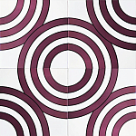 Дизайнерская плитка с узором Мишень варинант исполнения - 1 | Loft Concept в Костроме