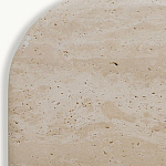 Консоль с овальной столешницей и фактурным деревянным основанием Enzo варинант исполнения - 4 | Loft Concept в Костроме