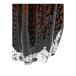 Ваза стеклянная янтарного цвета с текстурированным силуэтом Carambola варинант исполнения - 3 | Loft Concept в Костроме