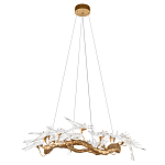 Люстра подвесная с прозрачными стеклянными птичками на ветвях Диаметр 100 см Serip Voa варинант исполнения - 2 | Loft Concept в Костроме