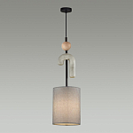 Подвесной светильник с серым тканевым плафоном Flourish варинант исполнения - 3 | Loft Concept в Костроме