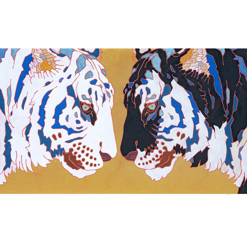 Картина Тигры Pair of Predatory Tigers Мульти Картина Тигры Pair of Predatory Tigers Мульти в Костроме | Loft Concept