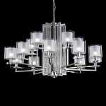 Люстра многоярусная с 15-ю цилиндрическими плафонами из стекла Laurent варинант исполнения - 1 | Loft Concept в Костроме