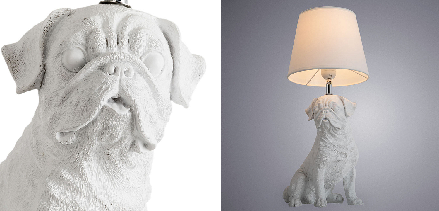 Настольная лампа White Bulldog Table Lamp Настольная лампа White Bulldog Table Lamp - Loft-Concept в Костроме