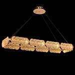 Люстра прямоугольная с текстурным природным рисунком IceFlame варинант исполнения - 1 | Loft Concept в Костроме