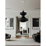 Подвесной вязаный черный светильник «Моника» варинант исполнения - 2 | Loft Concept в Костроме