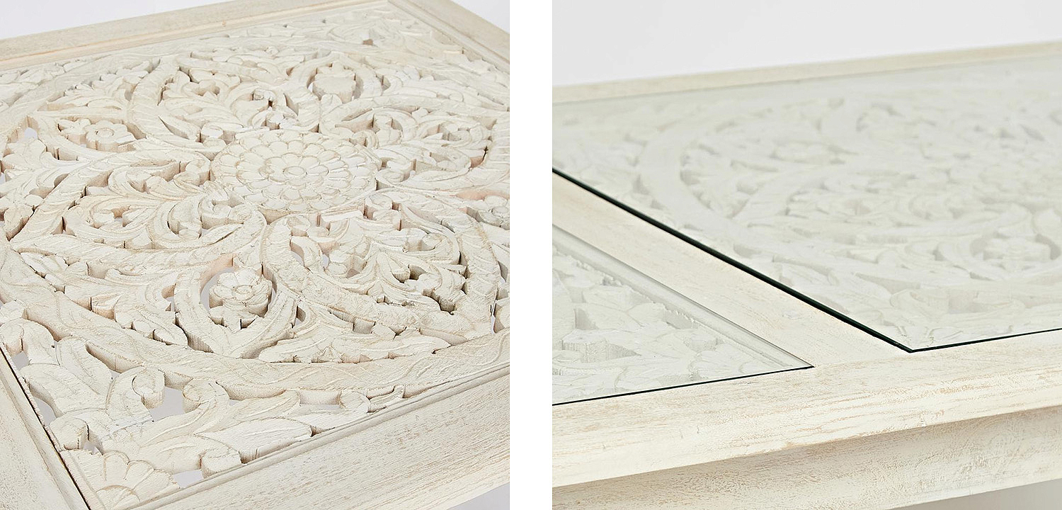 Обеденный стол Indian antique white Table Обеденный стол Indian antique white Table - Loft-Concept в Костроме