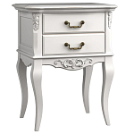 Тумба прикроватная белого цвета из массива бука в стиле прованс White Provence варинант исполнения - 1 | Loft Concept в Костроме