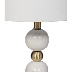 Лампа настольная с каркасом из мраморных шаров и белым абажуром Floor lamp Jewelry варинант исполнения - 2 | Loft Concept в Костроме
