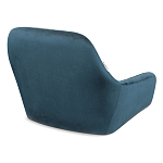 Стул с мягкой синей обивкой из велюра и подъемно-поворотным механизмом на черных колесиках Harper Blue варинант исполнения - 3 | Loft Concept в Костроме