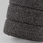 Пуф Three Gray в ткани букле серого цвета варинант исполнения - 6 | Loft Concept в Костроме