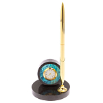 Часы настольные с ручкой из натурального камня Stone Clock варинант исполнения - 1 | Loft Concept в Костроме