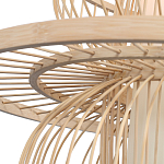 Подвесной светильник фигурный из деревянных прутьев с плафоном из натуральной ткани Light Inside the Cell варинант исполнения - 6 | Loft Concept в Костроме