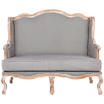 Диван двухместный из массива бука светло-серый Solid Luxury варинант исполнения - 1 | Loft Concept в Костроме