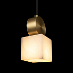 Подвесной светильник с квадратным мраморным плафоном Marble square варинант исполнения - 6 | Loft Concept в Костроме