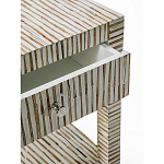 Тумбочка прикроватная Vancouver Bone Inlay Bedside Beige варинант исполнения - 2 | Loft Concept в Костроме