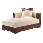 Элитарная современная кушетка Birmingham с кожаными вставками  варинант исполнения - 1 | Loft Concept в Костроме