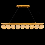 Люстра линейная прямоугольная с сферическими плафонами Phased Spheres варинант исполнения - 2 | Loft Concept в Костроме