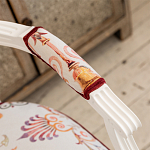 Полукресло из массива бука бежевое с растительным орнаментом Raffael Angel Beige Chair варинант исполнения - 3 | Loft Concept в Костроме