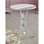 Столик белый кованный в прованском стиле Vaucluse варинант исполнения - 5 | Loft Concept в Костроме