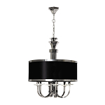 Люстра подвесная круглая с черным абажуром и чашей крепления в форме многогранника Natural Concepts варинант исполнения - 2 | Loft Concept в Костроме