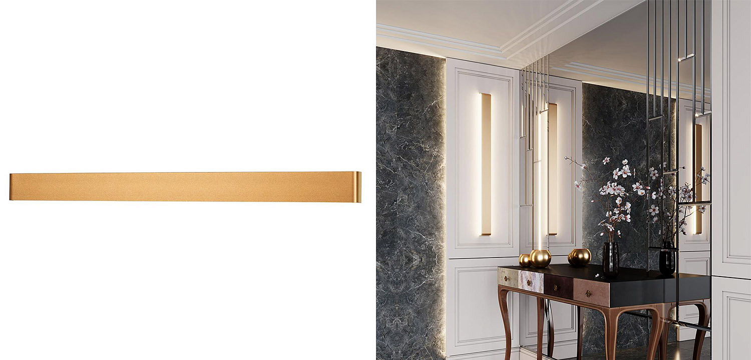 Бра Obverse Gold Long Wall lamp Бра Obverse Gold Long Wall lamp - Loft-Concept в Костроме