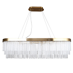 Люстра подвесная овальная со стеклянными трубками Nembus варинант исполнения - 1 | Loft Concept в Костроме