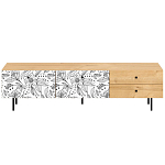 Длинная ТВ-тумба с принтом на ящиках Elise TV Stand варинант исполнения - 8 | Loft Concept в Костроме