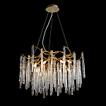 Люстра на подвесе с каркасом из металла и прозрачными подвесками из стекла Droplet Chandelier варинант исполнения - 2 | Loft Concept в Костроме