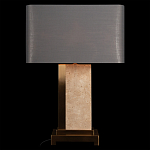 Настольная лампа с основанием из натурального камня c серым прямоугольным абажуром Lapis Tiburtinus варинант исполнения - 2 | Loft Concept в Костроме