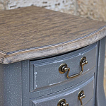 Прикроватная тумба из массива березы серая Grey Montmartre Provence Bedside Table варинант исполнения - 2 | Loft Concept в Костроме