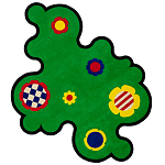 Дизайнерский ковер с цветами Poltronova Tappeto Prato Rug варинант исполнения - 1 | Loft Concept в Костроме