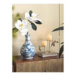 Ваза с мотивами цветущего сада с попугаями Blue Vase Inspired by Nature варинант исполнения - 4 | Loft Concept в Костроме