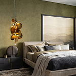 Люстра креативная из дисков цвета латунь Constellation Light and Style варинант исполнения - 3 | Loft Concept в Костроме