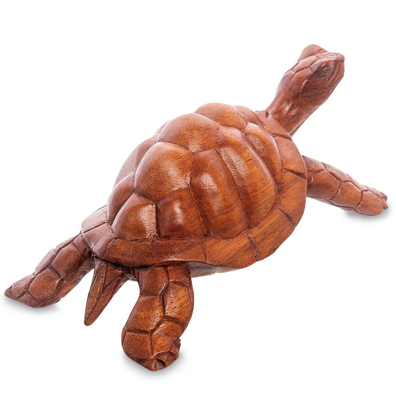Статуэтка в виде черепахи деревянная Turtle world Коричневый Статуэтка в виде черепахи деревянная Turtle world Коричневый в Костроме | Loft Concept