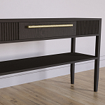 Дизайнерская Консоль с полкой и ящиком Primo Темный орех варинант исполнения - 3 | Loft Concept в Костроме