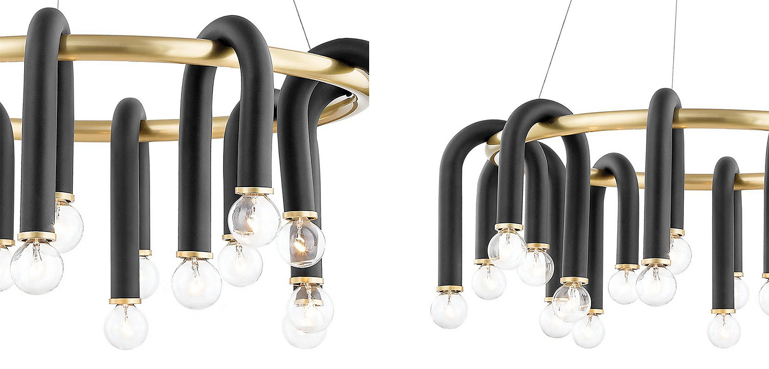 Люстра Paulson floppy chandelier round gold Люстра Paulson floppy chandelier round gold - Loft-Concept в Костроме
