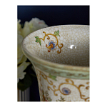 Ваза из фарфора на бронзовом основании Turquoise Blooming Garden варинант исполнения - 7 | Loft Concept в Костроме